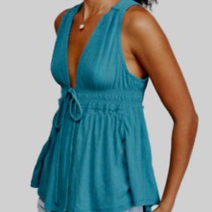 Free People Beach Bound Rouched Sleeveless Top